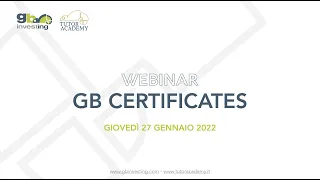 Webinar GB Certificates Free 27/01/2022