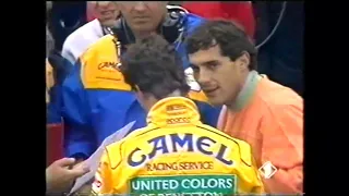 F1 Francia 1992 Discussione tra Ayrton Senna e Michael Schumacher