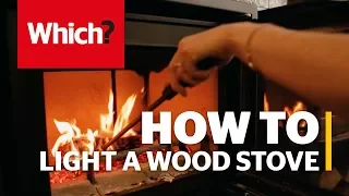 How to light a wood burning stove