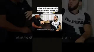 Islam Makhachev calls Dustin Poirier a fake black belt!