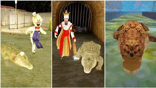 Ice Scream Rods Crocodile Vs Evil Nuns Crocodile Vs Granny 3 Grannys Crocodile