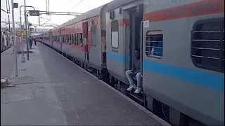 Departure of 19165 Ahmedabad- Darbhanga Sabarmati express at Lalitpur J.