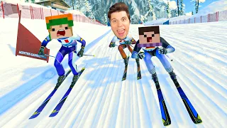 3 Youtuber fahren sich gegenseitig UM | Olympische Winterspiele