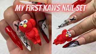 KAWS NAIL TUTORIAL | BEGINNER FRIENDLY | WATCH ME WORK