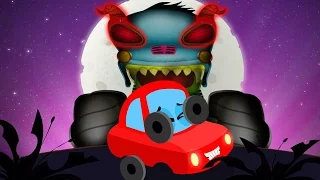 Little Red Car | Halloween Is Back | Haunted House Monster Truck | Halloween Videos For Children