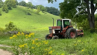 Mowing hay with the 1086