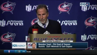 Columbus Blue Jackets head coach John Tortorella discusses need to capitalize on chances after loss