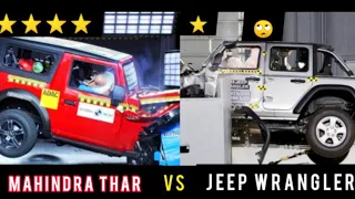 Jeep Wrangler vs Mahindra thar | crash test| WHEELS HUB|