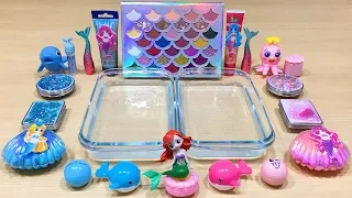 Pink vs Blue - Mixing Makeup Eyeshadow into Slime! Special Series #8 Satisfying Slime Videos