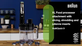 MultiQuick 9 | How to use the XL Food processor with slicing, shredding and Julienne inserts