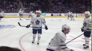 Toronto Maple Leafs warm up vs Edmonton Oilers - November 29, 2016