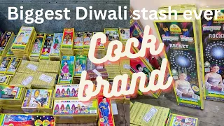 Biggest diwali stash 2023 | cock brand | crackers stash |