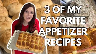 3 OF MY FAVORITE APPETIZER RECIPES | What I Ate on Christmas | Crab Dip, Pizza Puffs, Ham Sliders