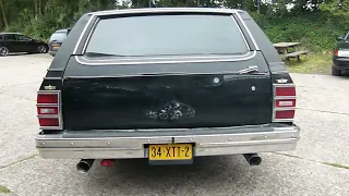 Chevrolet Caprice Hearse 1986 dual exhaust with cutouts on sidepipes