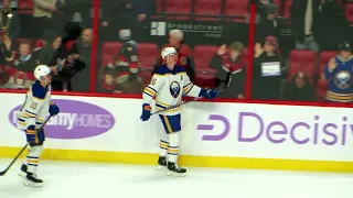 Rasmus Dahlin during pre-game warm-up at the Sabres @ Senators hockey game