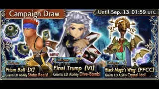 DFFOO Setzer LD Banner Draw & Vaan Kefka Ardyn Triple BT Banner