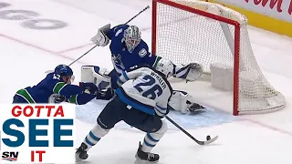 GOTTA SEE IT: Thatcher Demko Stretches Out For Incredible Glove Save