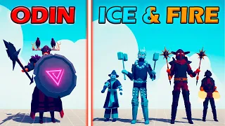 ODIN vs ICE AND FIRE TEAM - Totally Accurate Battle Simulator | TABS