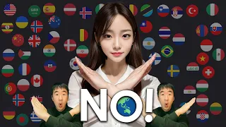 ASMR “NO” in 40 Different Languages🙅‍♂️🙅‍♀️(1 Minute)