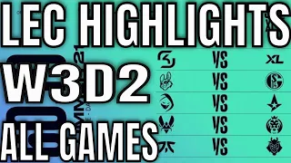 LEC Highlights ALL GAMES W3D2 Summer 2021