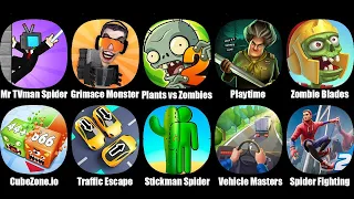 Toilet Fight Open World,Mr TVman Spider Battle,Plants vs Zombies 2,Playtime Adventure Multiplayer
