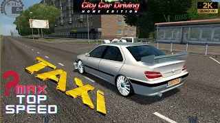 City Car Driving - Peugeot 406 Taxi Gameplay | 2K Video