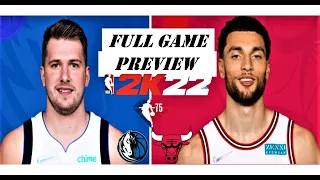 NBA Game Today  | Chicago Bulls vs. Dallas Mavericks | NBA 2K22 Realistic Gameplay | 2022 NBA SEASON