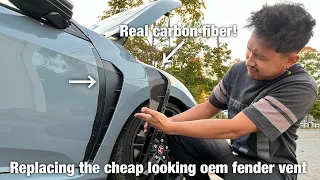 This one cosmetic mod will make your FK8 Honda Civic Type R Look less cheap | APR Carbon Fender Vent