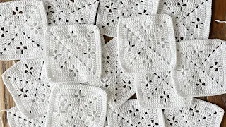 Бабушкин квадрат крючком Мастер-класс + схема. Granny Square Crochet Pattern Tutorial + Chart