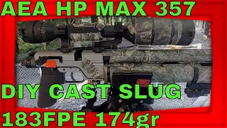 AEA HP MAX 357 183 ftlb 174gr BT 154grHP 156 ftlb Powerful Air Pistol PCP NOE MOULDS CAST DIY SLUG