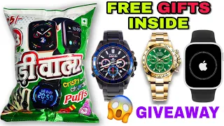 Omg 😱Got 3 Smart Watch Inside Gadi Wala Snacks - Free Gifts Inside, Watch, Smart Band Watch