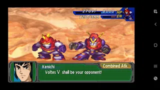 Super Robot Wars A Portable (Voltes V & Combattler V - attack combination)