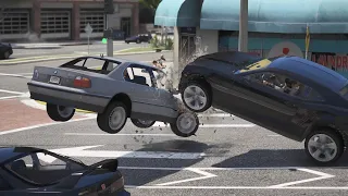 GTA 4 - HIGH SPEED crashes (high deformation quality) #2