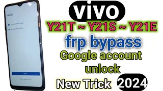 vivo y21t/y21/y21e Frp bypass Android 13 New Update 2024 | Google account bypass |vivo y21 frp bypas