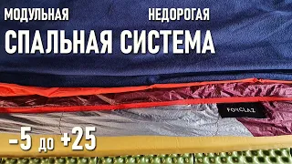 Собираем спальную систему модульную недорогую для похода спальник+коврик+вкладыши