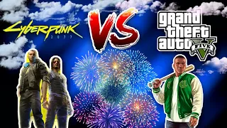 Cyberpunk 2077 Game Physics Vs GTAV Game Physics | Cyberpunk Vs Gtav