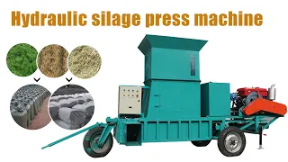 Labor saving hydraulic silage press machine! hydralic maize silage square baler丨silage baler machine