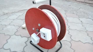 Как сделать электрический удлинитель на катушке своими руками. DIY Extension Cord Reel