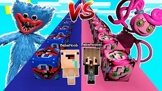 DESAFIO DE LUCKY BLOCK de MOMMY LONG LEGS VS HUGGY WUGGY 😱😂 POPPY PLAY TIME BEBE NOOB EN MINECRAFT