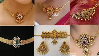 one gram gold choker necklace online ll choker jewellery ll new collection of chokers