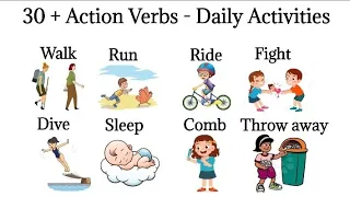 Action verbs - Daily Activities | Common Verbs with Sentences | #learnenglish