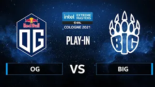 CS:GO - BIG vs OG [Mirage] Map 2 - IEM Cologne 2021 - Play-In