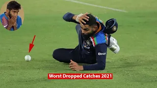 Top 10 Worst Dropped Catches In Cricket 2021 | Easy Catches Dropped | Cricket