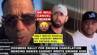 “We Will CANCEL Eminem” Zoomers Vow to End Eminem, Benzino on if Cassidy Wrote Rap Elvis Eminem DISS