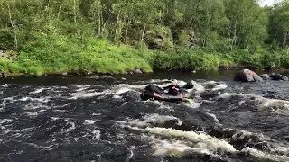 Packraft through rapids - Karasjohka river #packraft #packrafting #finnmark #northnorway