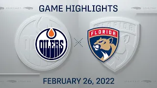 NHL Highlights | Oilers vs. Panthers - Feb. 26, 2022