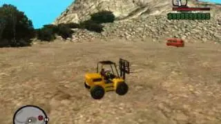 Forklift falling from Mount Chiliad - GTA San Andreas
