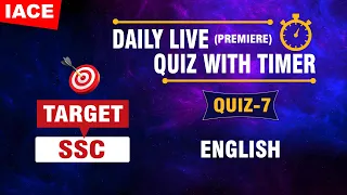 SSC CGL, CHSL & MTS Tier - I English Previous Questions Quiz