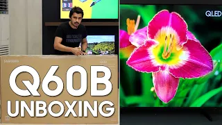 Samsung Q60B QLED 4K TV Unboxing Setup & Live Reactions - 2022