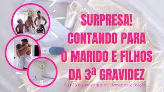 CONTANDO PARA O MARIDO E FILHOS DA 3ª GRAVIDEZ|Eu não esperava essa reação😭| THAÍS RAMOS E FAMÍLIA